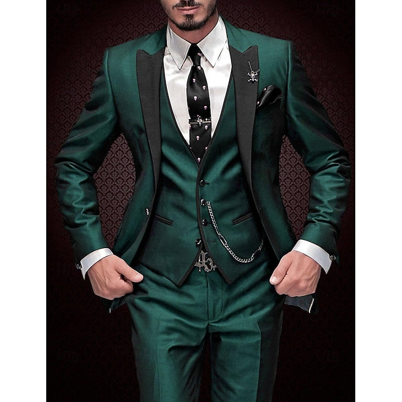 Ensemble en lin pour hommes : veste, gilet et pantalon