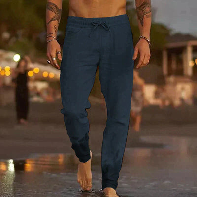 Kaiser – Pantalon en Lin Confortable et Décontracté pour Hommes