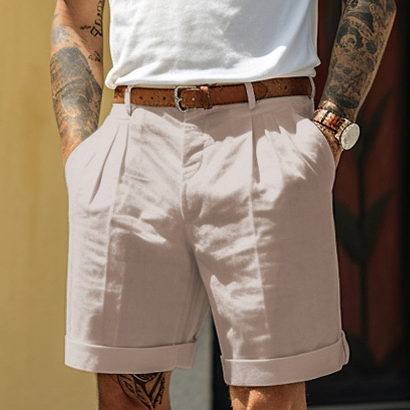 Short classique en lin-coton pour hommes - Egon