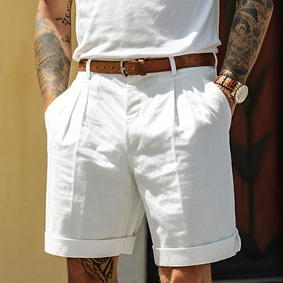 Short classique en lin-coton pour hommes - Egon