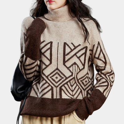 ALOHA - Pull Tendance à Col Montant pour Femmes