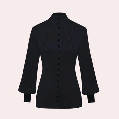 CHARIBEL - Cardigan en Tricot Classe avec Fermeture Boutonnée pour Femmes