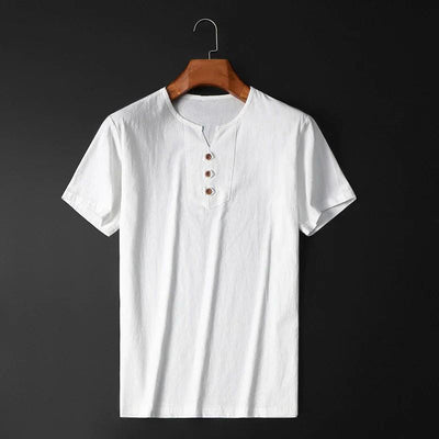 T-shirt d'été élégant en coton léger et lin pour hommes - Gio