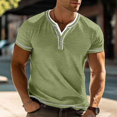 Chemise d'été Henley moderne et élégante pour hommes - Gosse