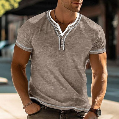 Chemise d'été Henley moderne et élégante pour hommes - Gosse