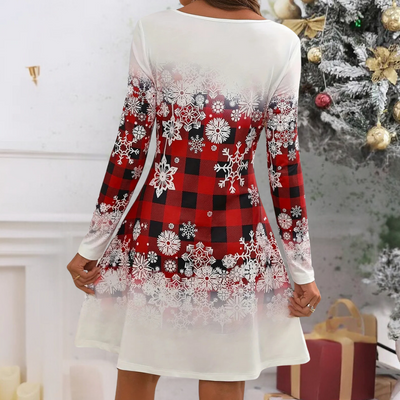 NEVES - Robe de Fête Enneigée pour Femmes