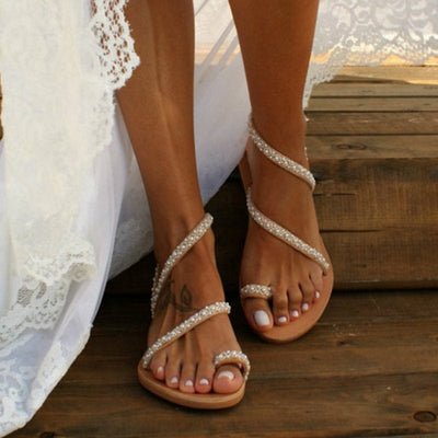 Jade - Sandales d'été en perles Boho pour femmes
