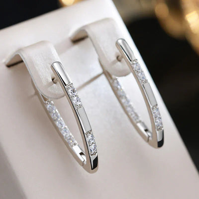 Boucles d'oreilles en zirconium élégantes en or