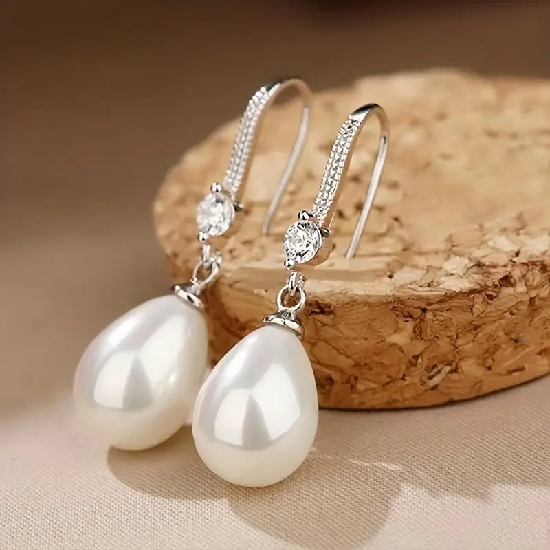 Boucles d'oreilles pendantes en perles