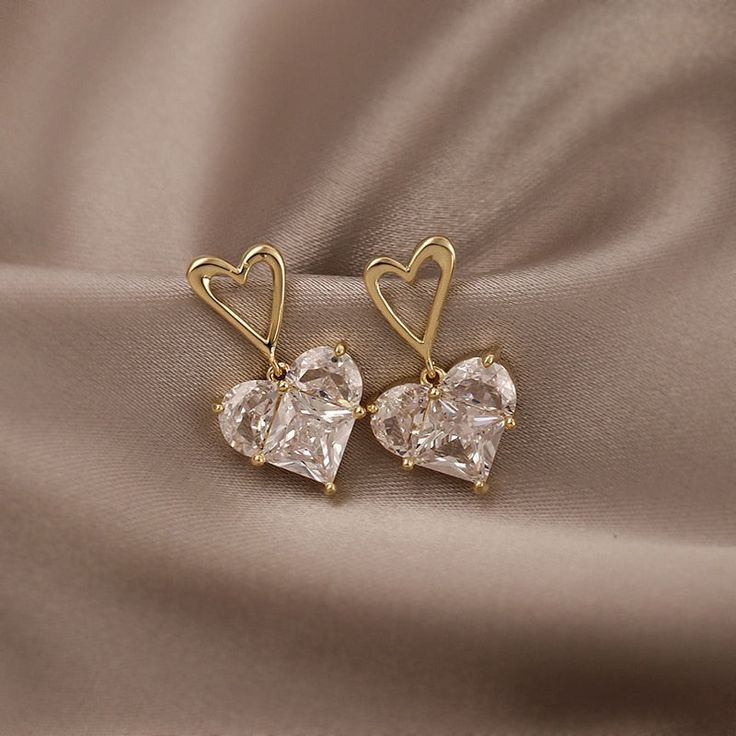 Boucles d'oreilles en forme de coeur