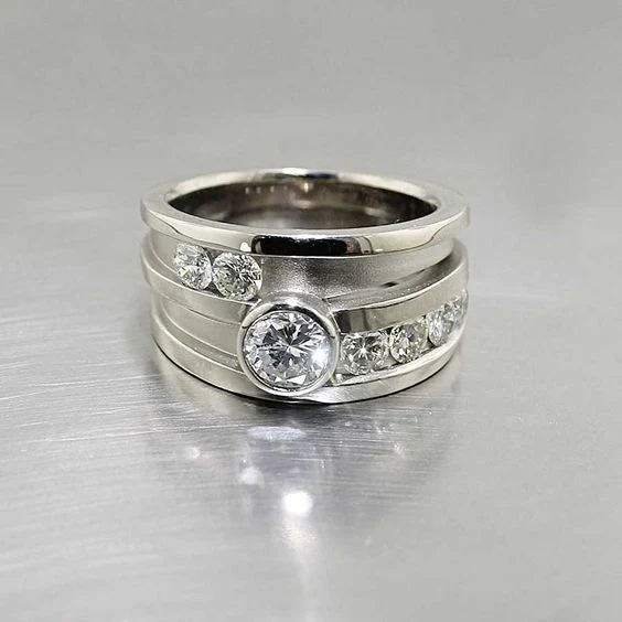 Bague Vintage en Argent Zirconia