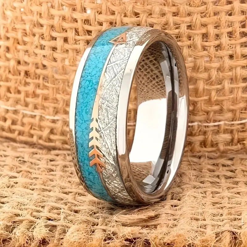 Bague en Argent Emaille Vintage