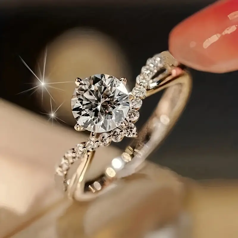 Bague enchanteresse avec cristal blanc