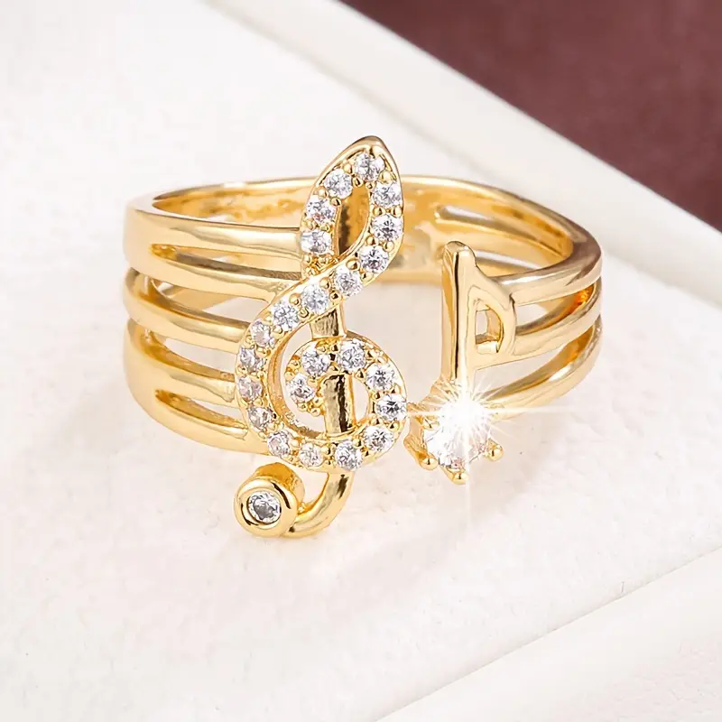 Bague avec éléments musicaux