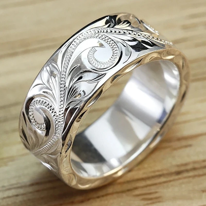 Bague lierre vintage en argent