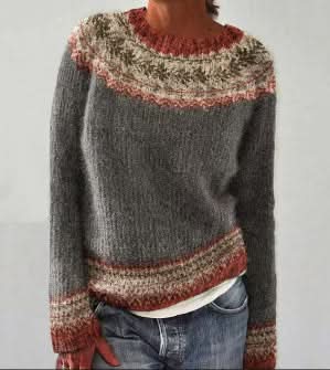 Amina - Pull en maille rétro pour femme
