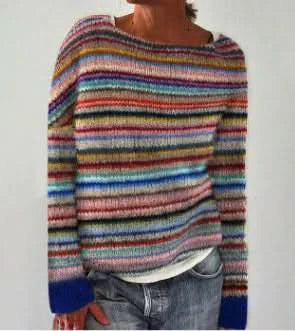Amina - Pull en maille rétro pour femme