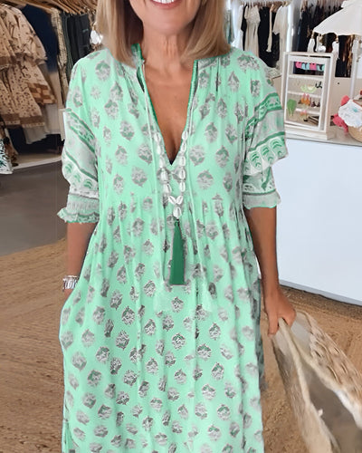 MAËLIA™ | Robe Printanière Élégante