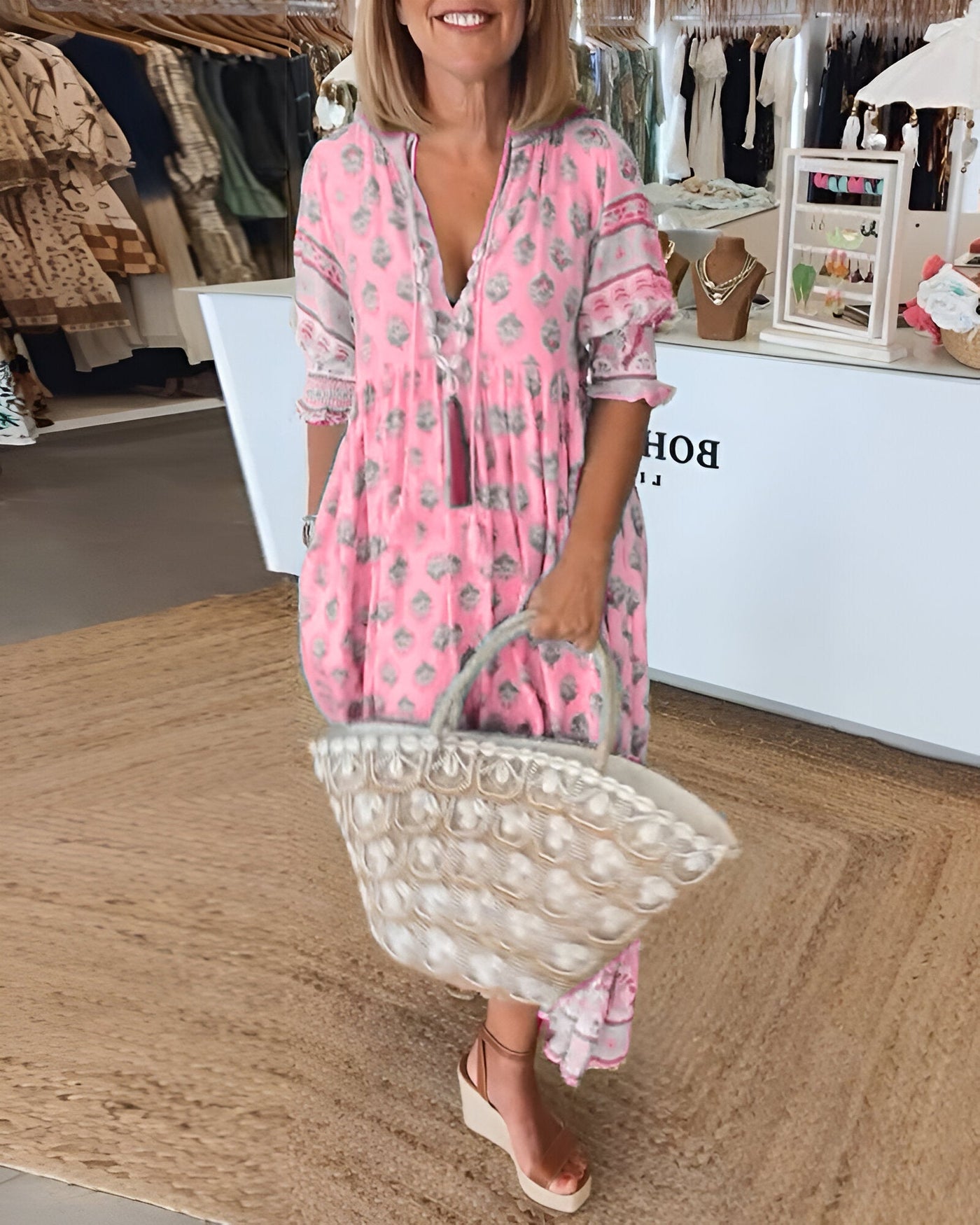 MAËLIA™ | Robe Printanière Élégante