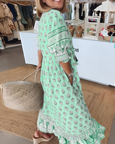 MAËLIA™ | Robe Printanière Élégante