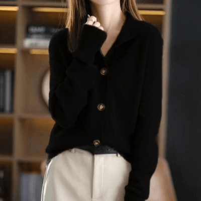 Annie™ | Gilet en cachemire tricoté