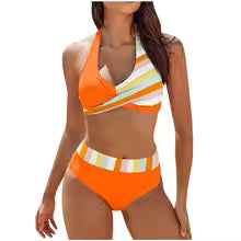 Bikini femme – Haut push-up dos nu – Bas tanga coupe flatteuse – Tissu respirant