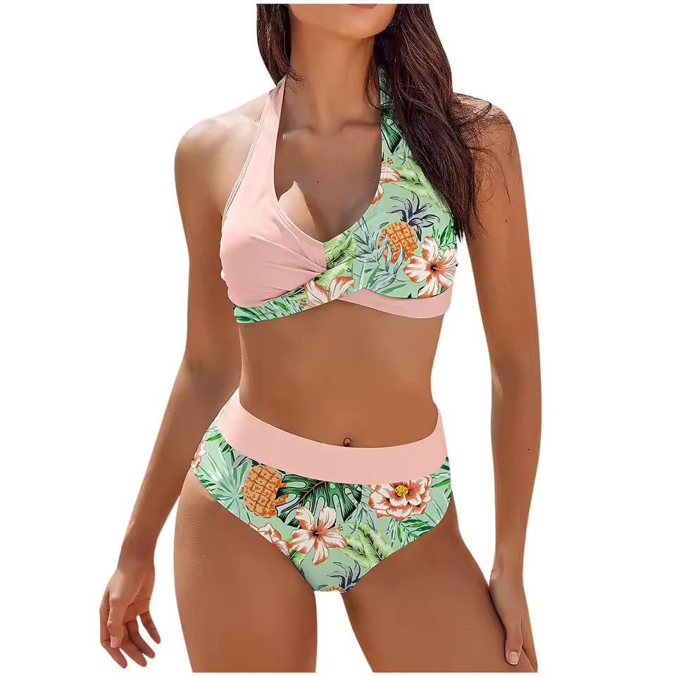 Bikini femme – Haut push-up dos nu – Bas tanga coupe flatteuse – Tissu respirant