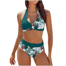 Bikini femme – Haut push-up dos nu – Bas tanga coupe flatteuse – Tissu respirant