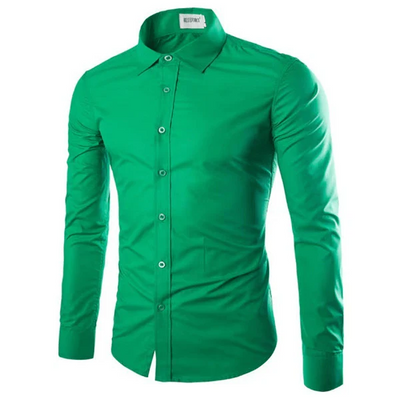 Chemise habillée homme – Coupe slim – Tissu respirant – Entretien facile – Manches longues
