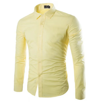 Chemise habillée homme – Coupe slim – Tissu respirant – Entretien facile – Manches longues