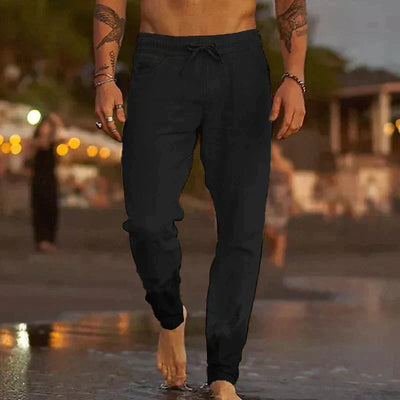 Kaiser – Pantalon en Lin Confortable et Décontracté pour Hommes