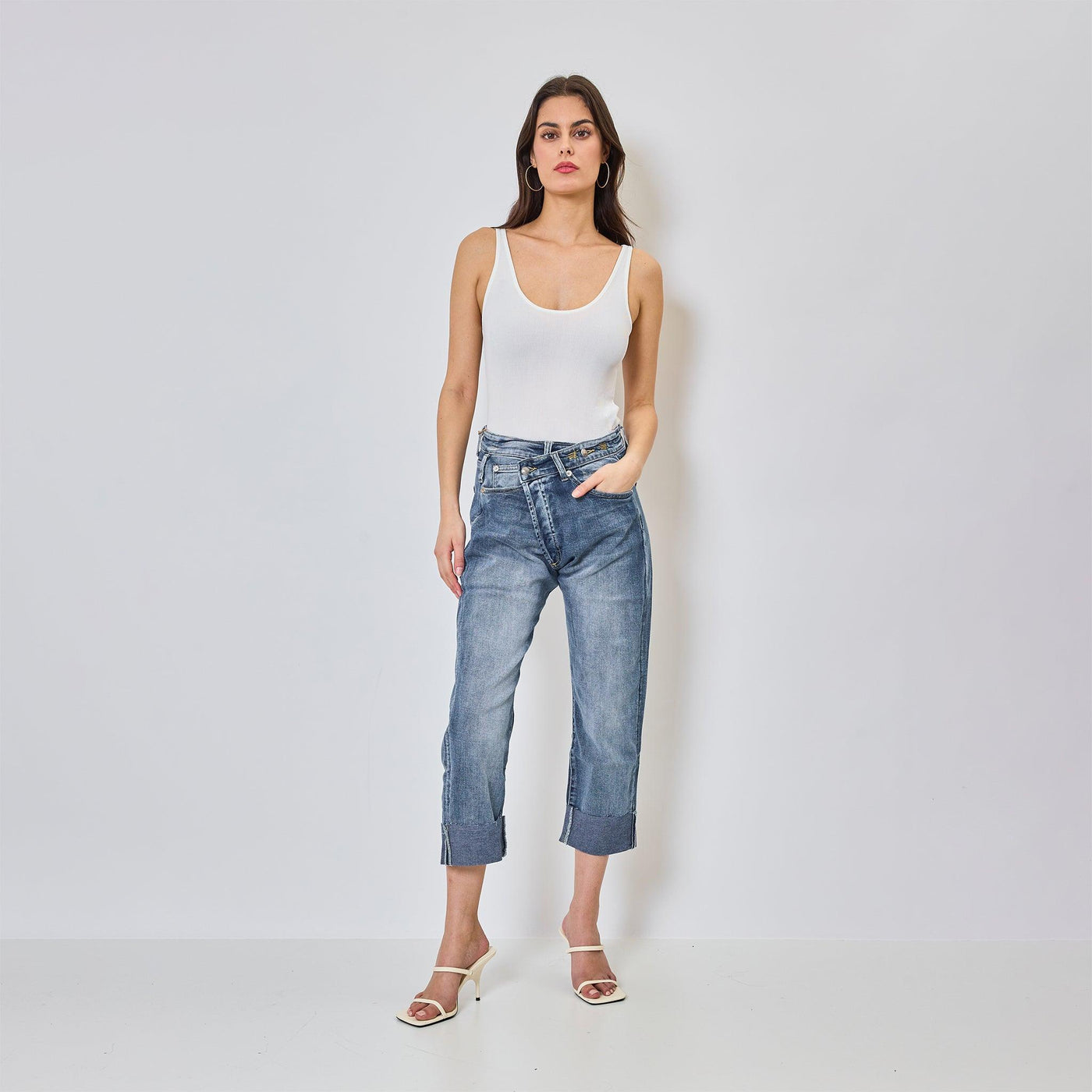 Zoe™ | Jean Loose Fermeture Asymétrique