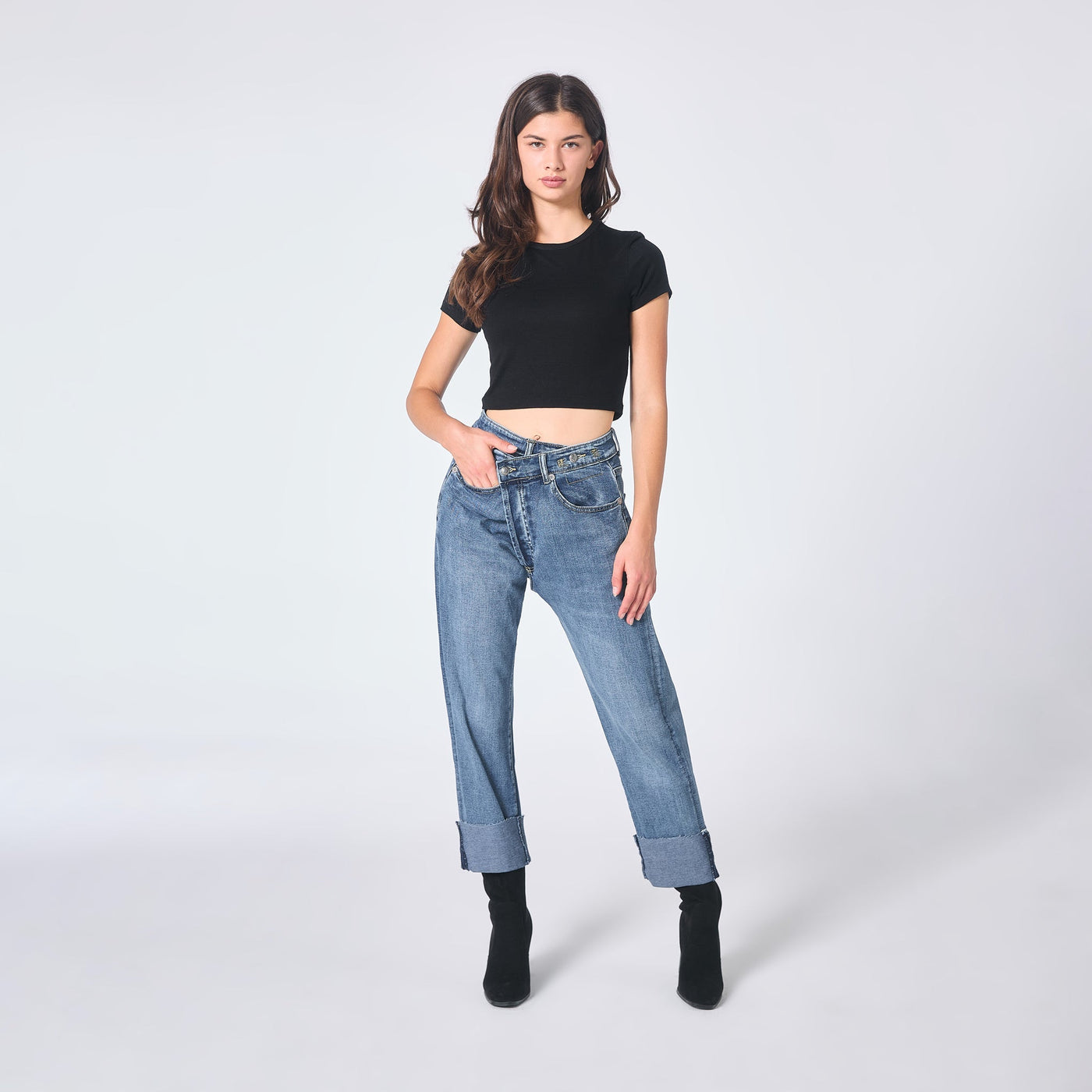Zoe™ | Jean Loose Fermeture Asymétrique