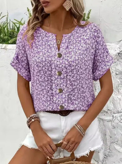 Jelena - Top Floral d'Été Élégant