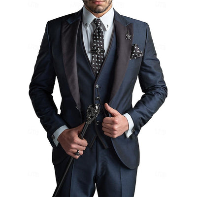 Ensemble en lin pour hommes : veste, gilet et pantalon