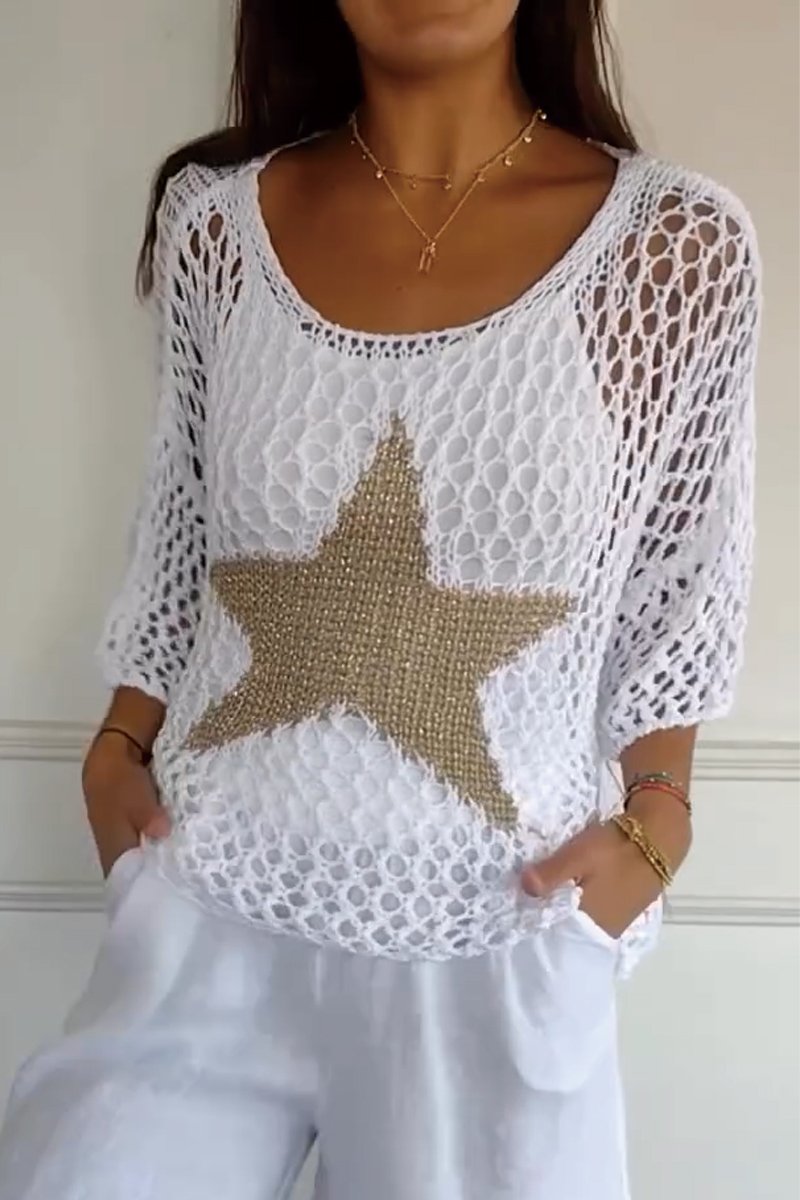 Larissa | Pull en tricot élégant avec étoile