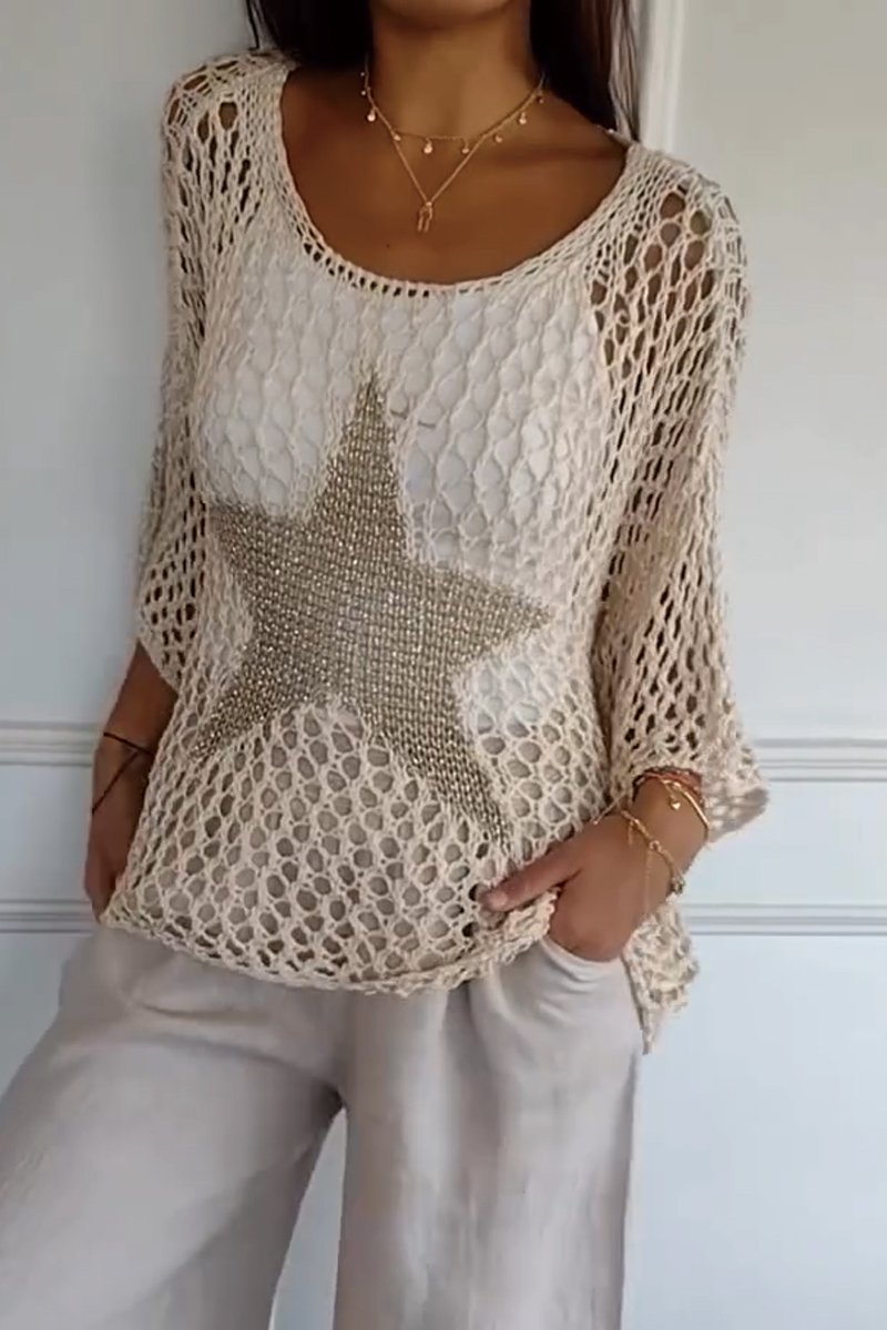 Larissa | Pull en tricot élégant avec étoile