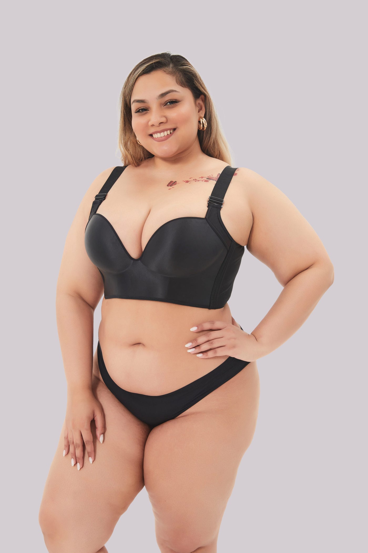 Soutien-gorge gainant femme – Bonnets moulés – Sans coutures – Bretelles réglables