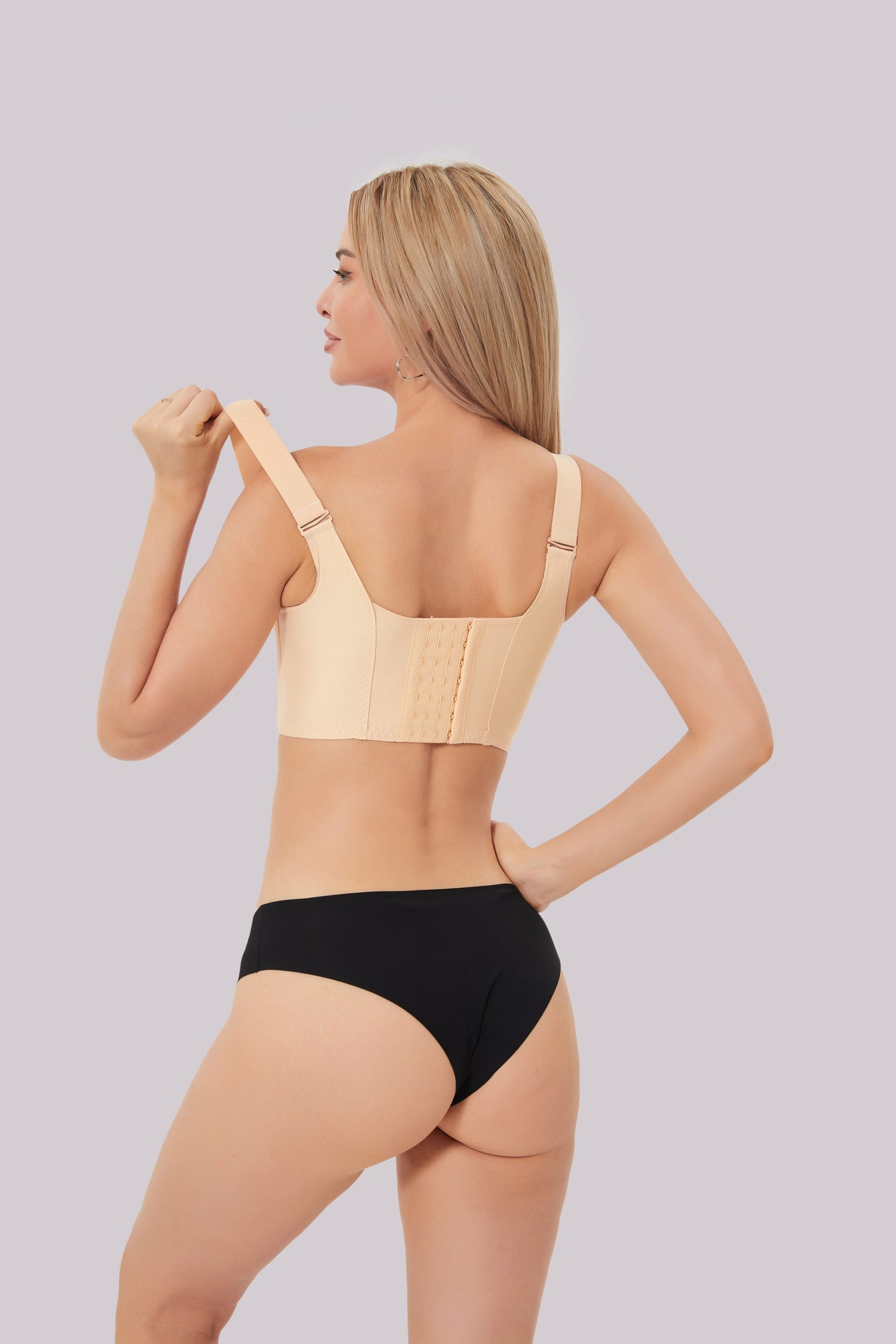 Soutien-gorge gainant femme – Bonnets moulés – Sans coutures – Bretelles réglables