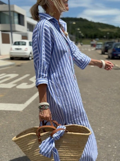 Lotte | Robe chemise classique à rayures