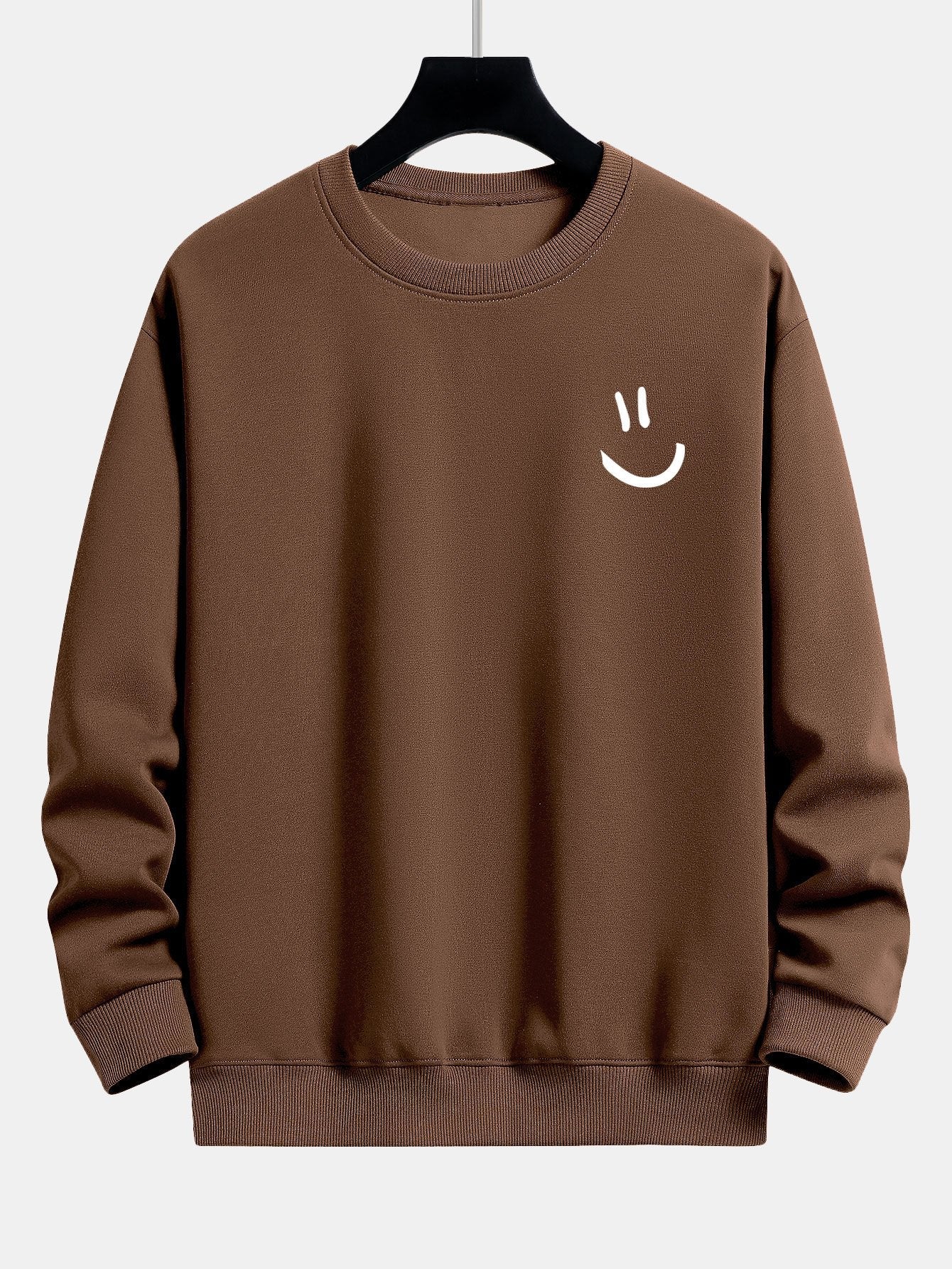 Sweat-shirt décontracté à imprimé smiley