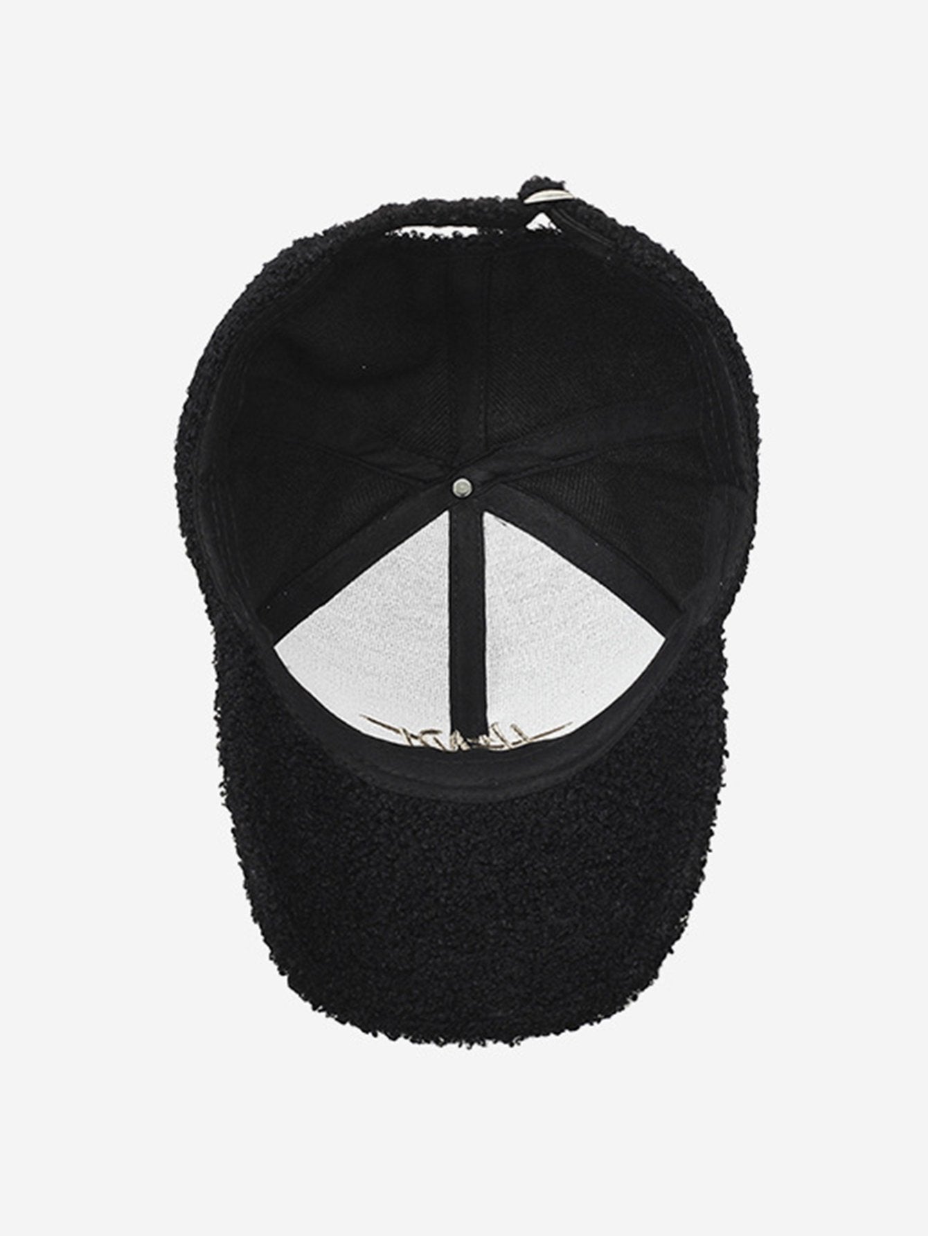 Casquette de baseball en peluche avec broderie cœur
