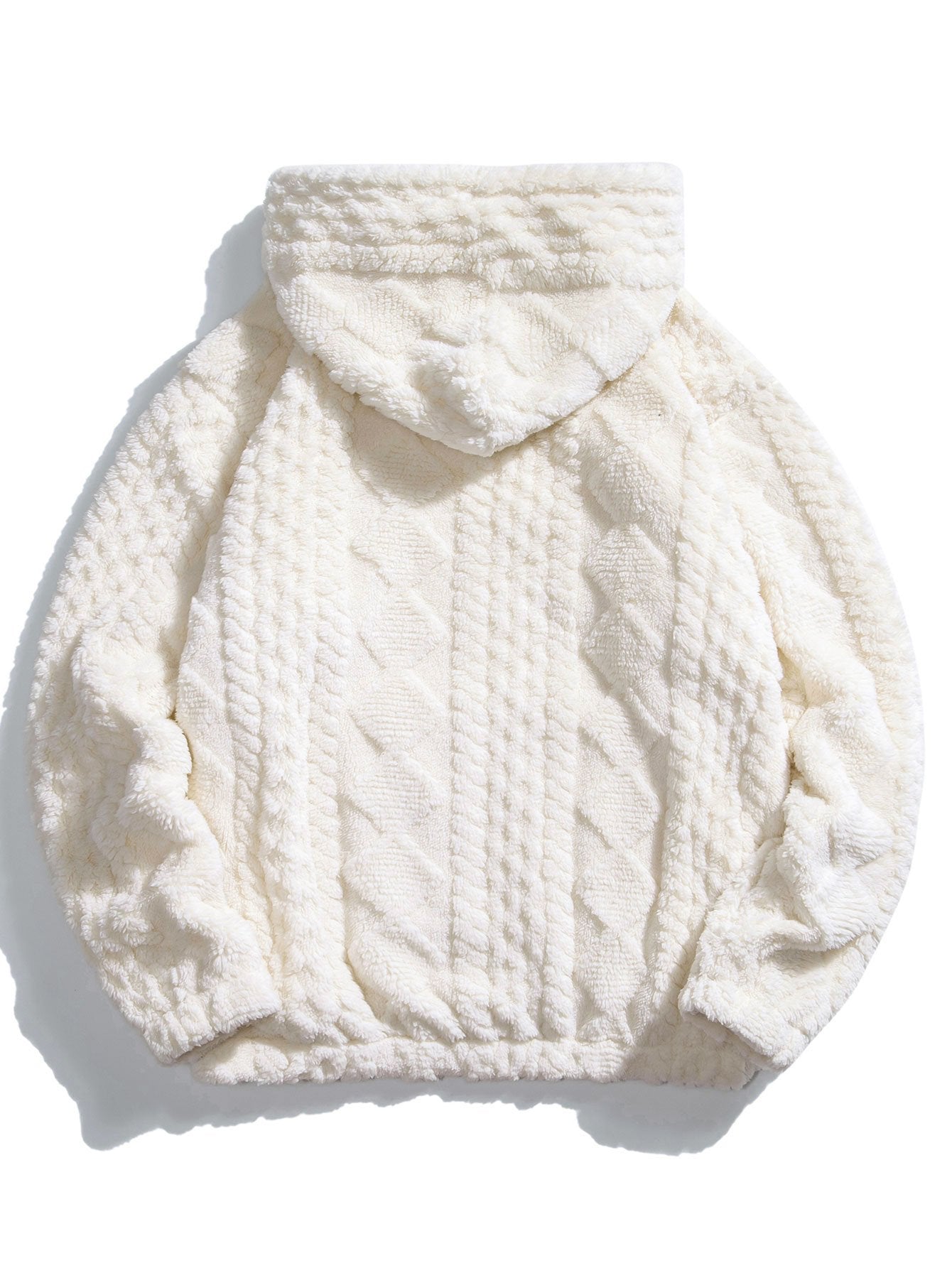 Sweat à capuche en jacquard géométrique Teddy