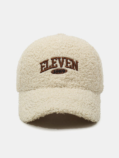 Casquette de baseball en peluche chaude brodée Eleven