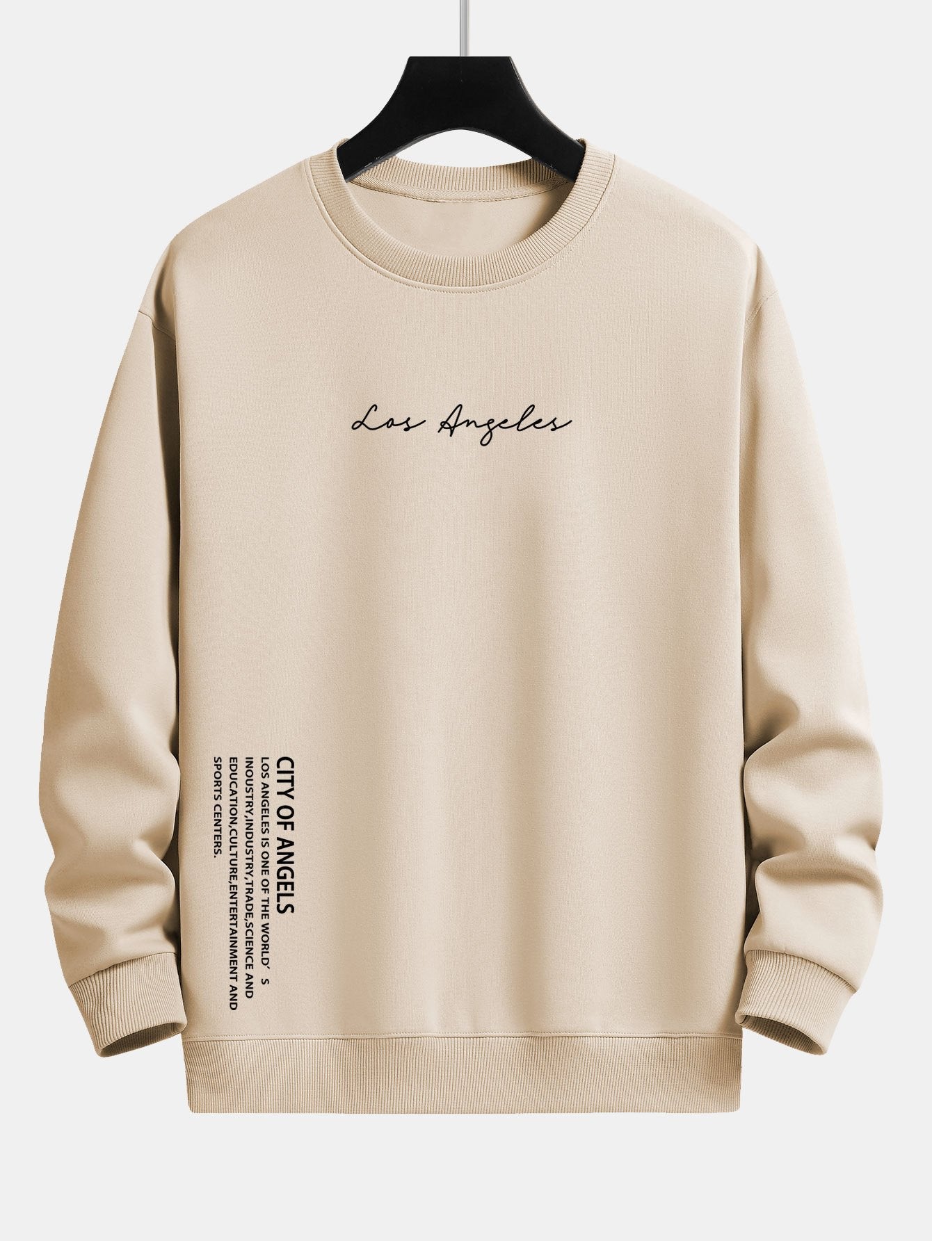 Sweat-shirt décontracté à slogan Los Angeles