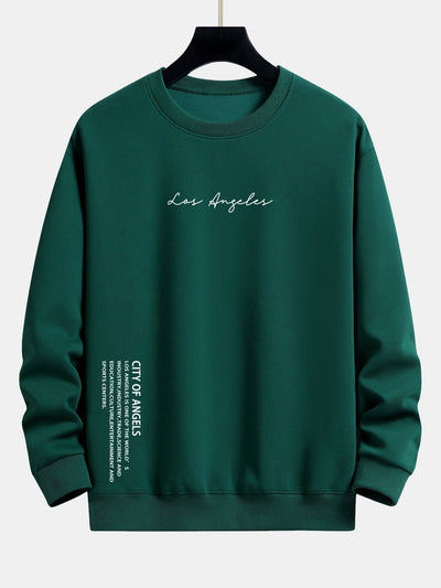 Sweat-shirt décontracté à slogan Los Angeles