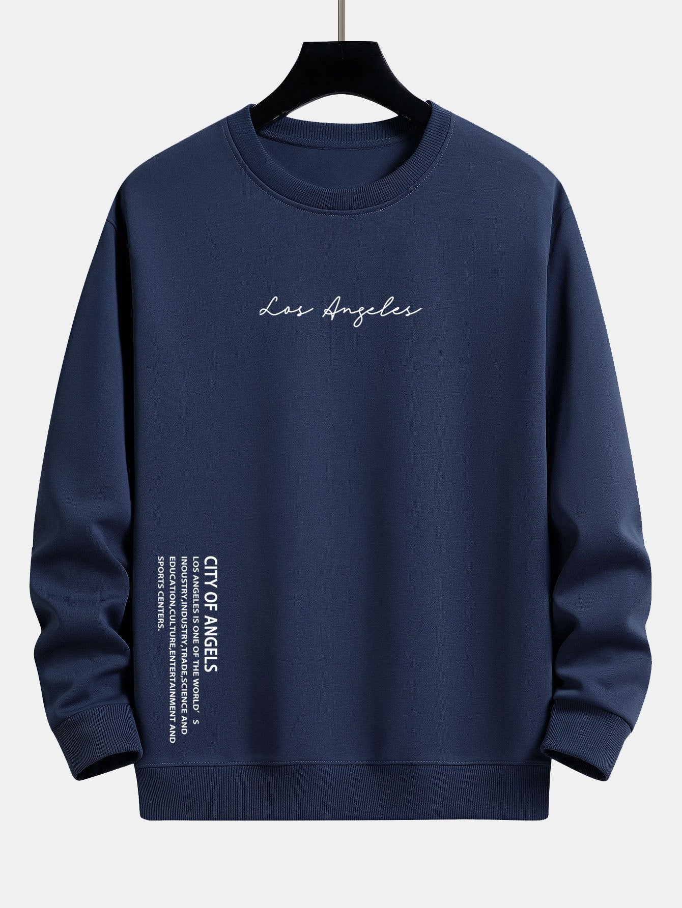 Sweat-shirt décontracté à slogan Los Angeles