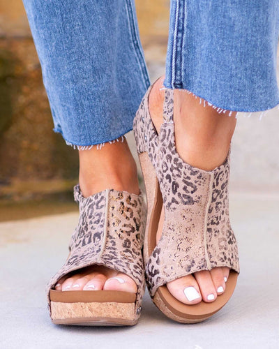 Sandales femme – Bout ouvert ergonomique – Semelle liège – Design ajouré stylé