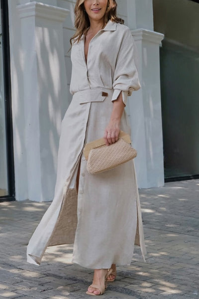 Jeannette | Longue robe avec décolleté en V