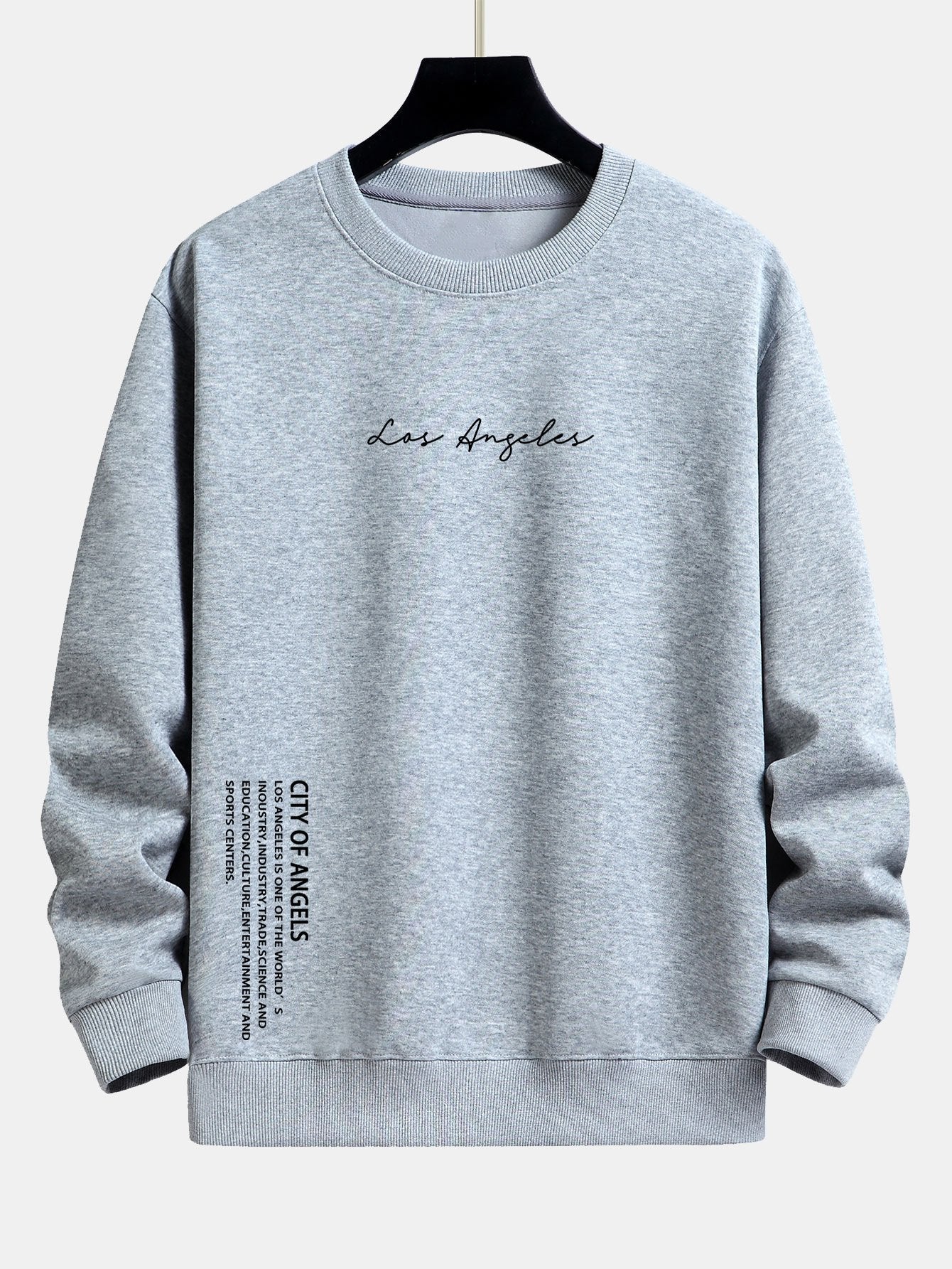 Sweat-shirt décontracté à slogan Los Angeles